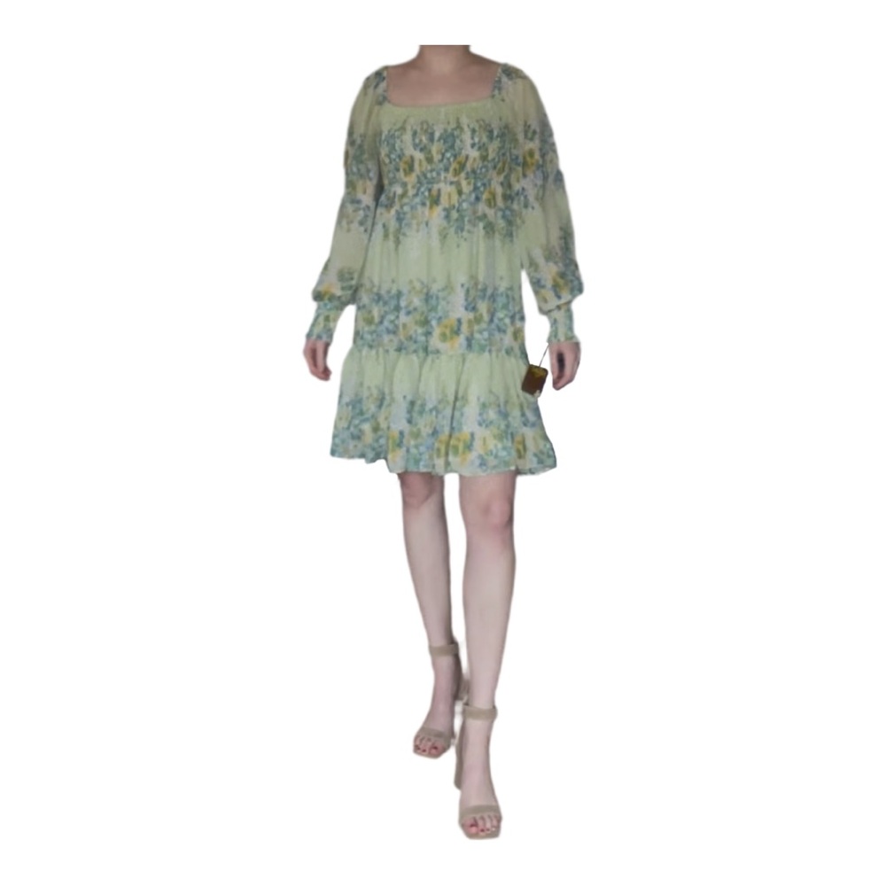 green floral long sleeved Taylor dress